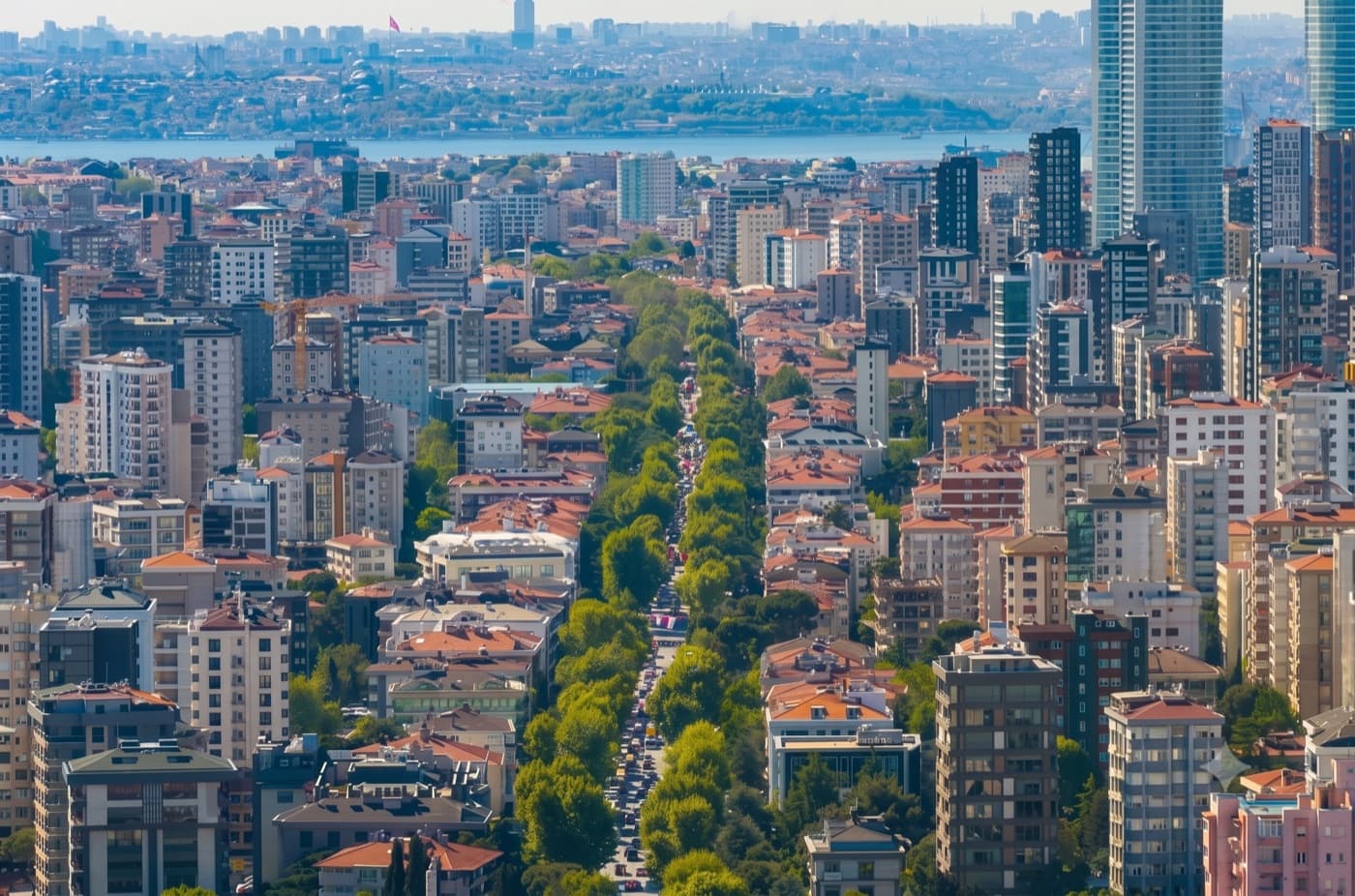 Bağdat Caddesi bölgesinden kuşbakışı görünüm
